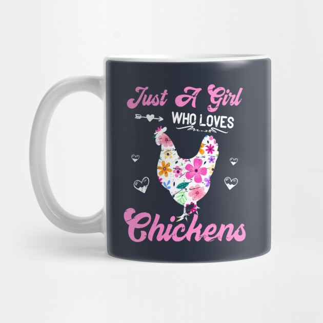 Just A Girl Who Loves Chickens, Girls Gift idea Farm Animals Lover, Pets Lover, I love Cows by kaza191